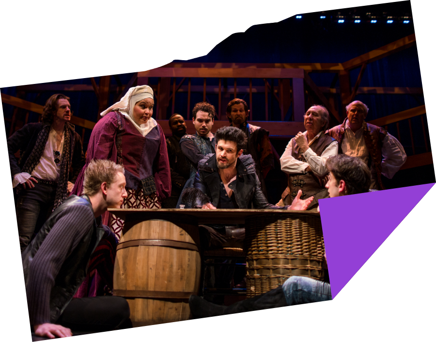 George Olesky with the cast of Shakespeare in Love (2018). Photo by Nile Scott Studios.
